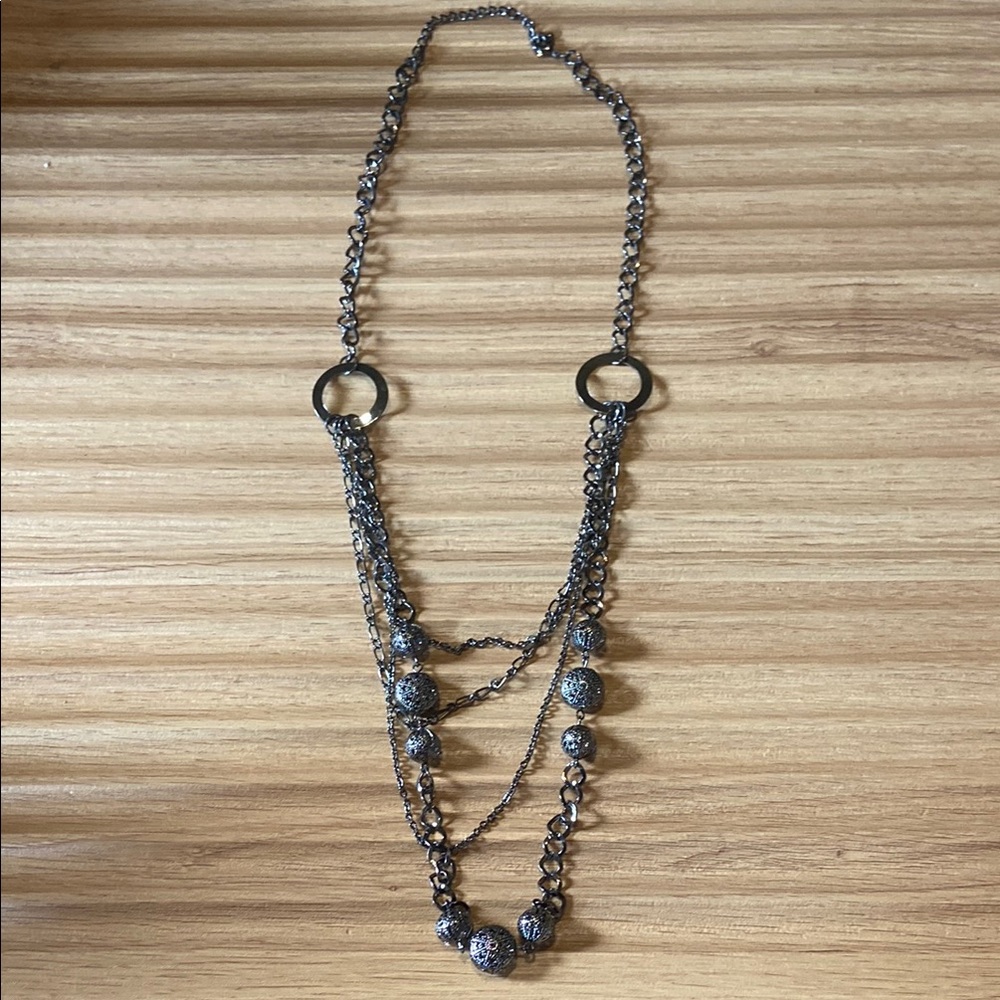 💙2/$5 Gunmetal Silver Necklace